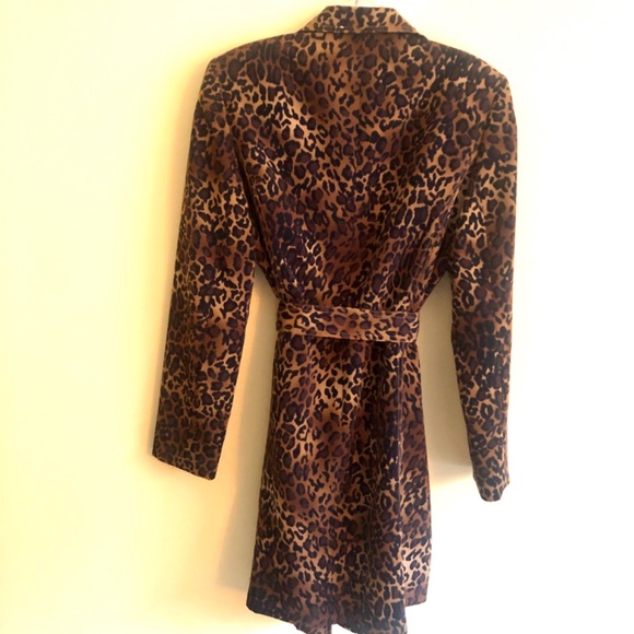 Leopard Print Trench Coat by Size 6 - Picture 9 of 15